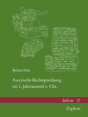 cover image of Assyrische Rechtsprechung im 1. Jahrtausend v. Chr.